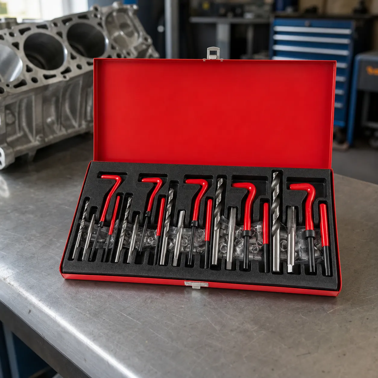 Thread Repair Tool Kit in use